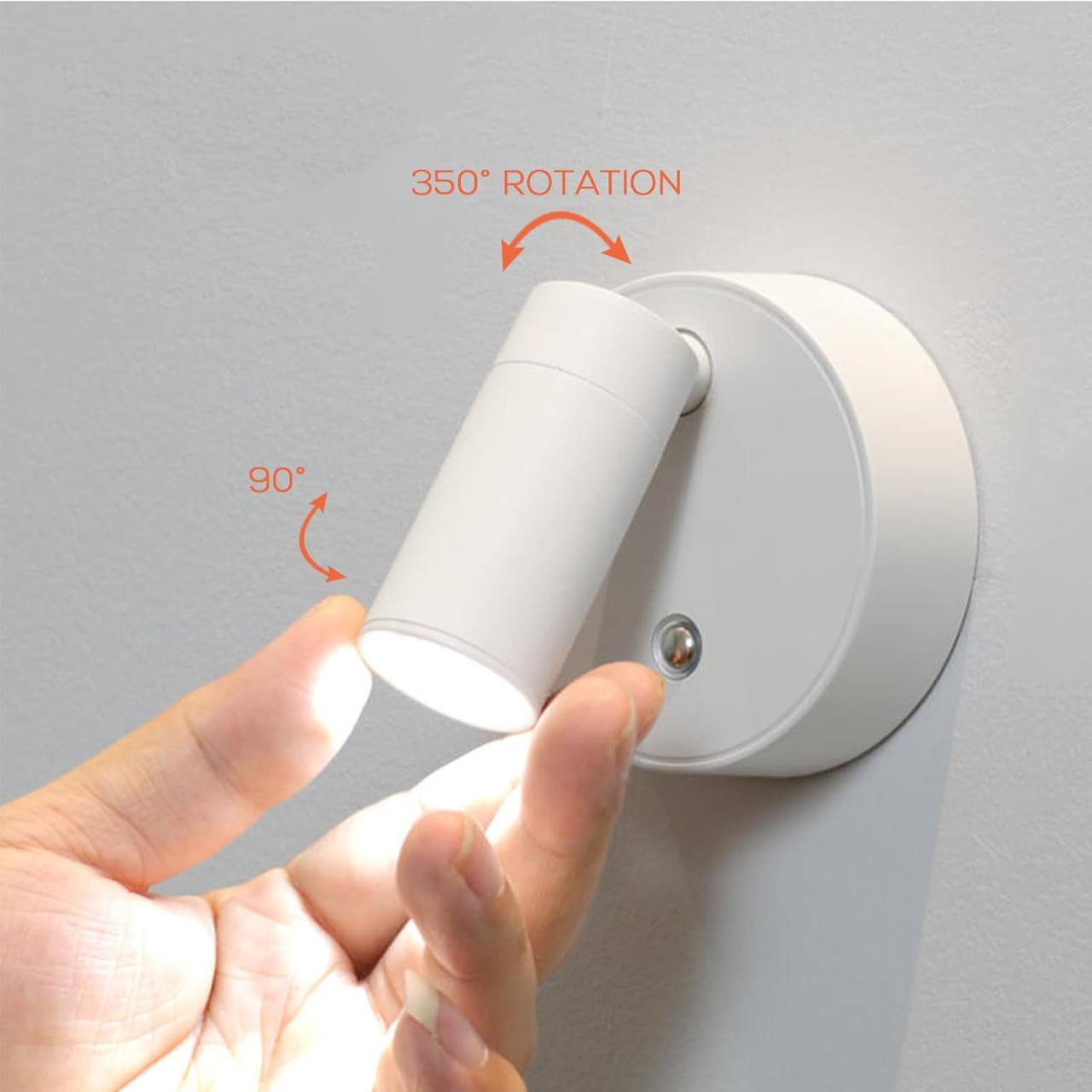 مصباح جداري LED قابل للتعديل، قابل لإعادة الشحن Spot LED mural en saillie orientable rechargeable