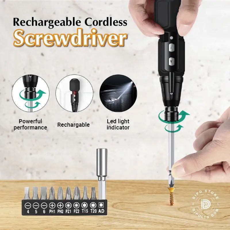 Mini tournevis électrique sans fil avec pointe magnétique