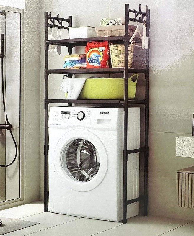 Étagère de salle de bain ou machine a lavé avec 3 étages de rangement