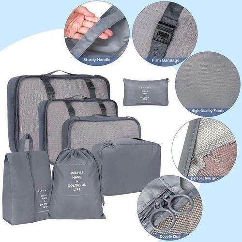 Organisateurs de valise de type cubes d'emballage منظمات حقائب سفر مجموعات متعددة القطع لترتيب الملابس والإكسسوارات
