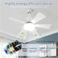 Ventilateur de plafond avec éclairage, télécommande, ampoule, 3 couleurs d'éclairage مروحة سقف مزودة بإضاءة، وجهاز تحكم عن بعد، ومصباح، وثلاثة ألوان إضاءة