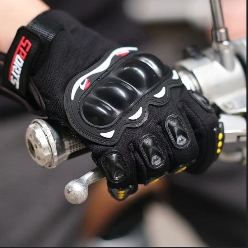 قفازات سباق واقية للمفاصل الصلبة تعمل باللمس للدراجات النارية Gants de moto tactiles, gants de course à protection renforcée pour écrans tactiles
