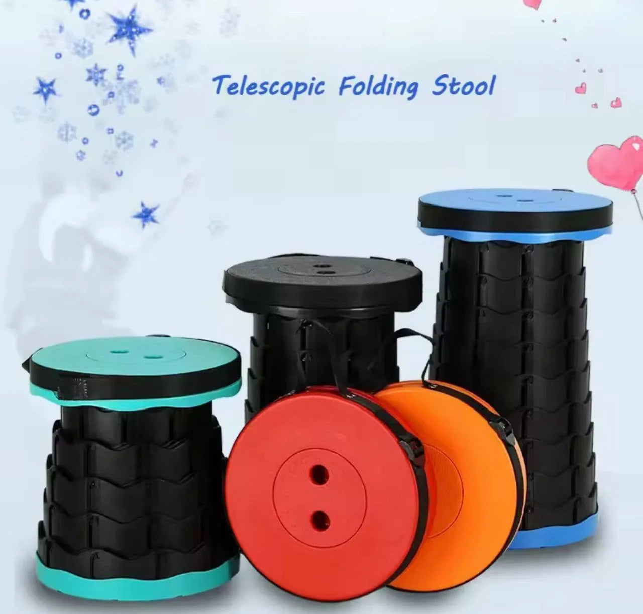 Tabouret Télescopique Pliable, Chaise de Pêche et de Camping en Plein Air كرسي قابل للطي والتمديد، كرسي للصيد والتخييم في الهواء الطلق