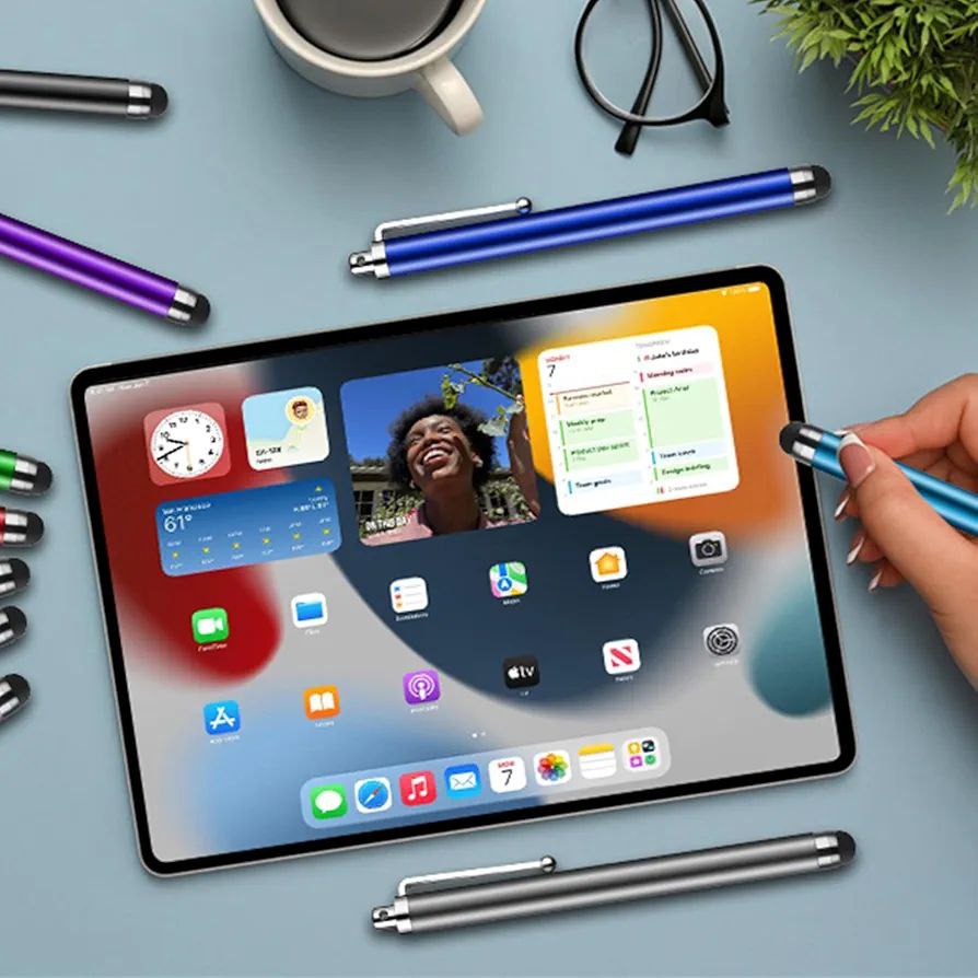 أقلام لمس سعوية عالمية للأجهزة اللوحية Stylets Universels Capacitifs à Écran Tactile pour Tablettes, iPad Mini, iPad Pro, iPad Air, Smartphones