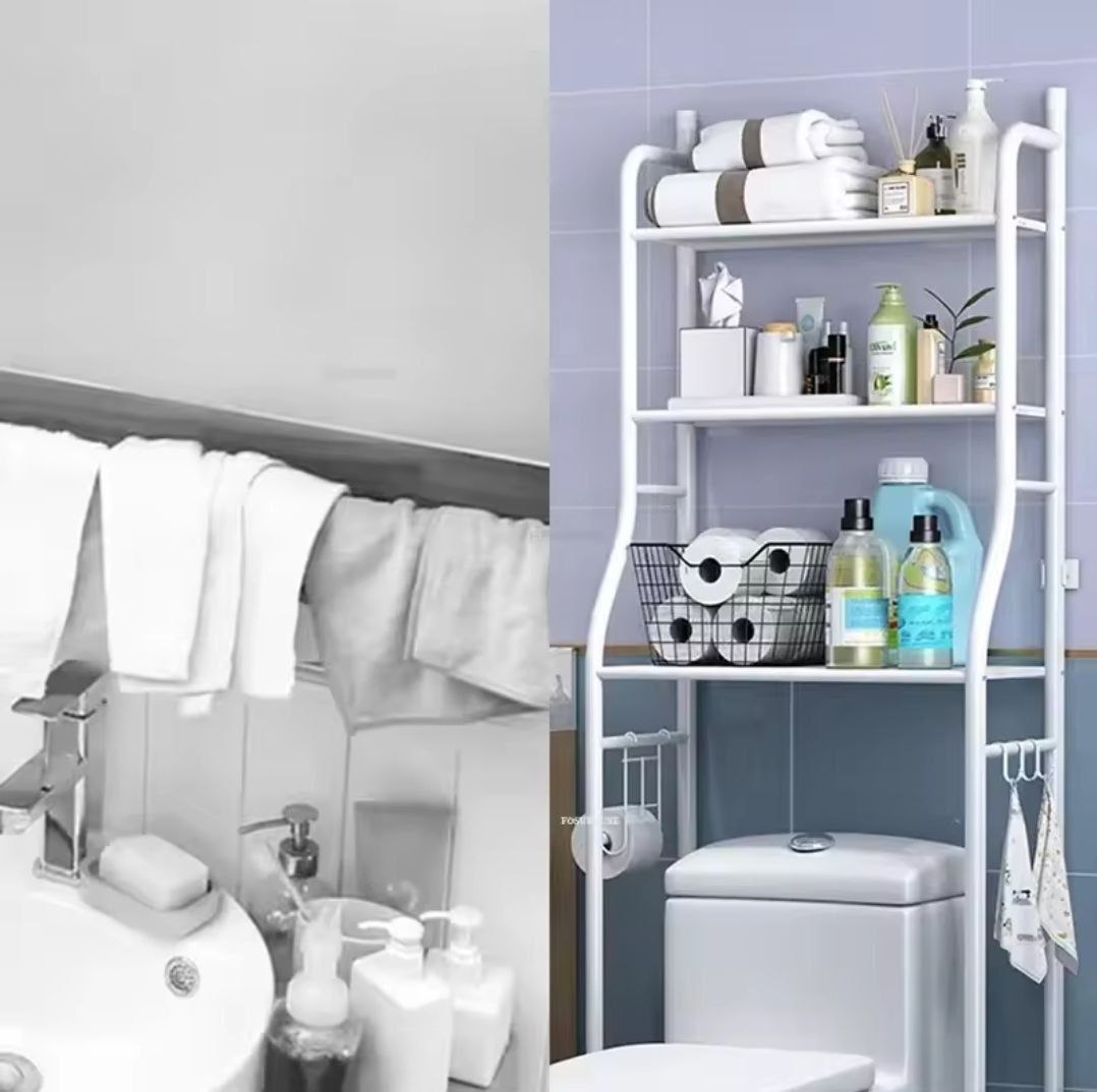 Toilet rack Étagère de Salle de Bain 3 Niveaux au-dessus des Toilettes رف حمام ثلاثي الطبقات فوق المرحاض