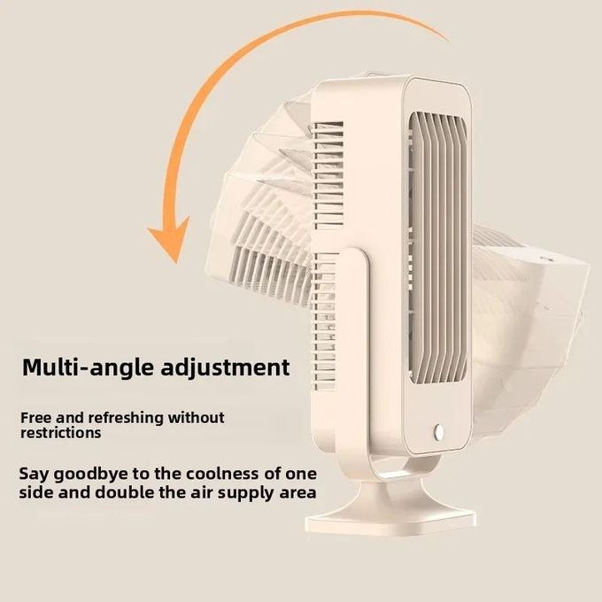 مروحة مكتبية محمولة مع بطارية Ventilateur de bureau à haute puissance, chargement USB à double lame