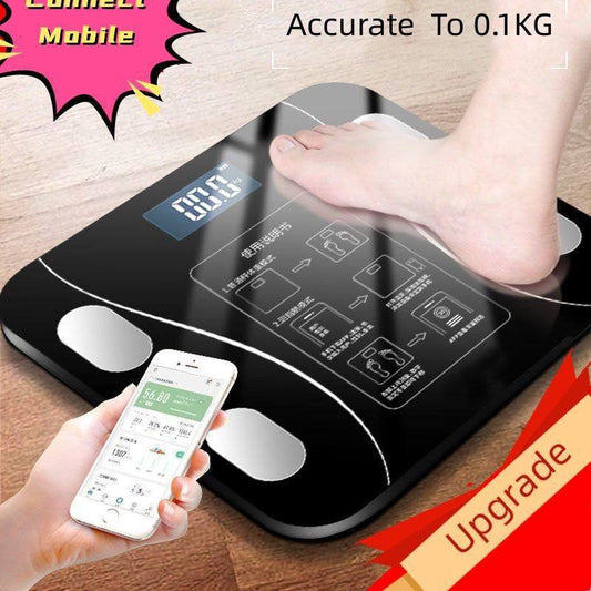 Body Fat Scale balance impédancemètre connectée Balance Numérique Intelligente ميزان قياس نسبة الدهون في الجسم، ميزان تحليل المعاوقة البيولوجية المتصلة، ميزان رقمي ذكي