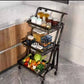 عربة تخزين مطبخ بثلاثة أرفف Chariot de rangement à 3 niveaux pour cuisine