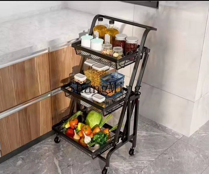 عربة تخزين مطبخ بثلاثة أرفف Chariot de rangement à 3 niveaux pour cuisine