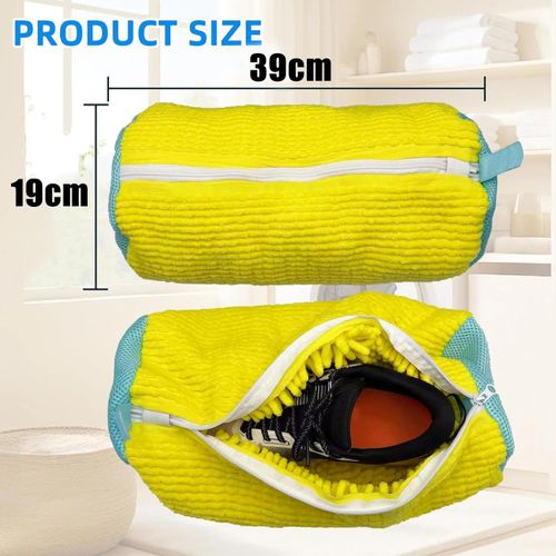 Sacs de lavage pour chaussures أكياس غسيل الأحذية الشبكية القابلة لإعادة الاستخدام، مصممة لحماية الأحذية والغسالة أثناء التنظيف