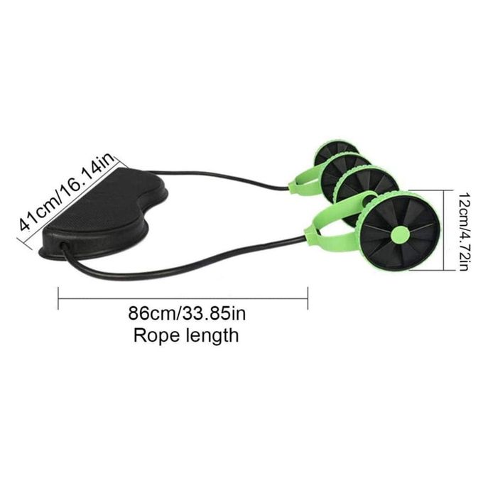 Exerciseur Abdominal,avec Pédale et Cordes Élastiques,entraînement Abdominal  جهاز تمارين البطن مزود بدواسة قدم وأحزمة مقاومة، لتمارين البطن والعضلات
