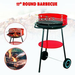 شواية فحم دائرية مزودة بعجلات Barbecue rond à charbon de bois