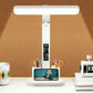 ساعة مصباح مكتب LED برأس مزدوج Lampe de bureau LED à double tête avec fonction horloge et variateur d'intensité
