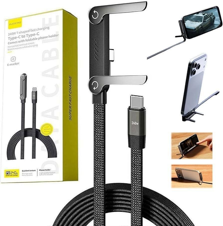 كابل شحن USB-C إلى USB-C Câble de charge USB-C vers USB-C de 240 W