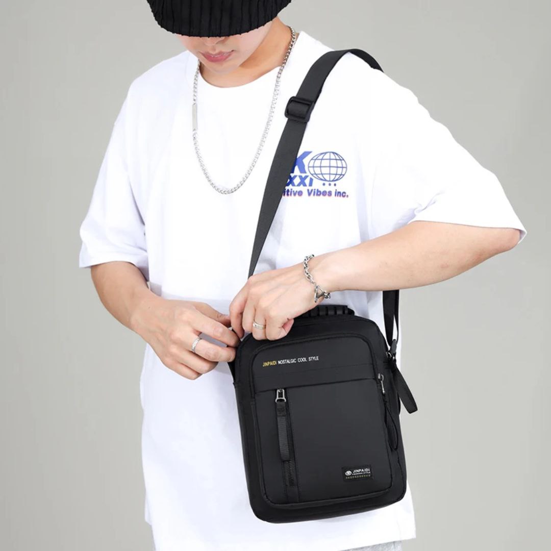 Sac à Bandoulière en Toile pour Homme حقيبة الكتف