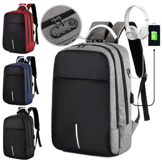 Sac à dos antivol avec port de chargement USB et serrure à combinaison