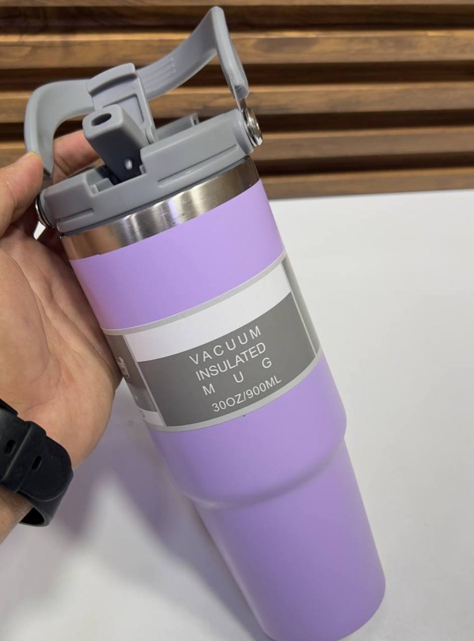 Bouteille d'eau de voyage en acier inoxydableThermos زجاجة مياه ترمس سفر عالية الجودة مزدوجة الجدار من الفولاذ المقاوم للصدأ