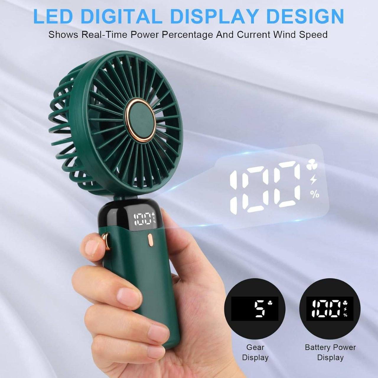 Mini Ventilateur de Poche 5 vitesse مروحة جيب صغيرة بخمس سرعات، مروحة يدوية