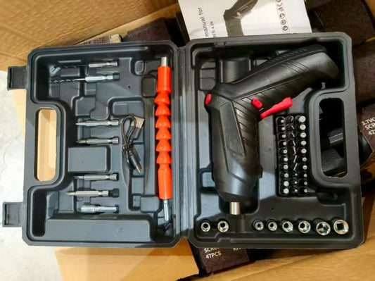 مثقاب كهربائي متعدد الوظائف قابل لإعادة الشحن Perceuse électrique rechargeable multifonction avec accessoires