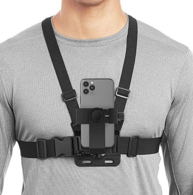 حامل هاتف متعدد الوظائف على الصدر للتصوير Support de poitrine pour téléphone, support multifonction pour filmer et prendre des selfies vidéo