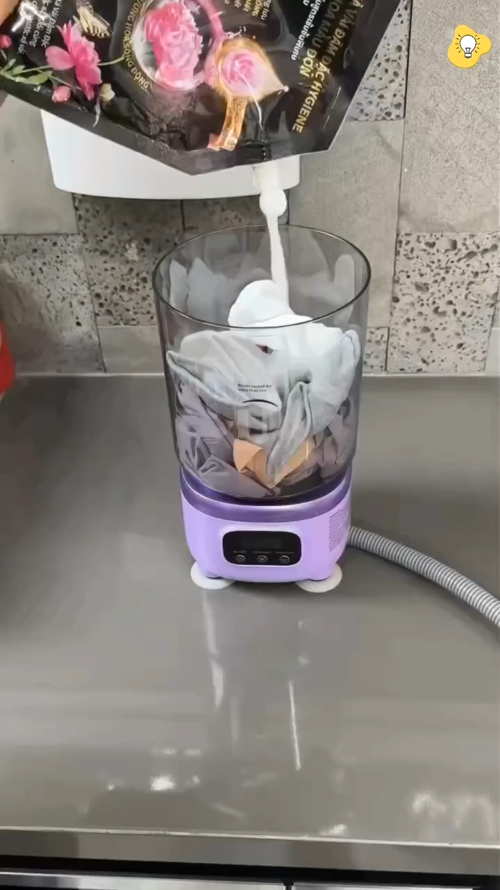 Mini Machine à Laver et Sécher Automatique Portable ماكينة غسيل وتجفيف أوتوماتيكية صغيرة محمولة بمنفذ USB للملابس والملابس الداخلية