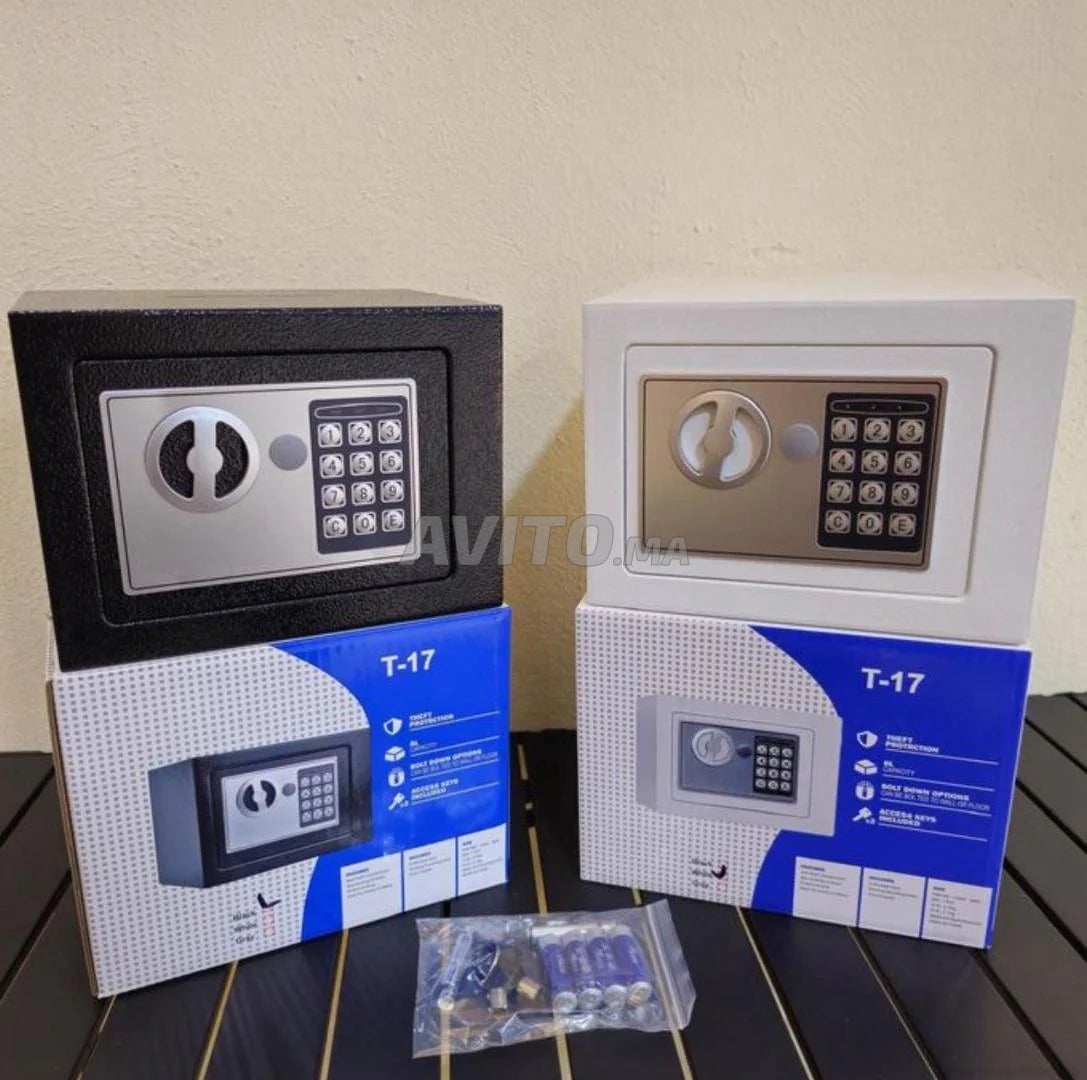 Coffre-fort numérique de sécurité électronique 17x17x25cm خزنة رقمية أمنية إلكترونية