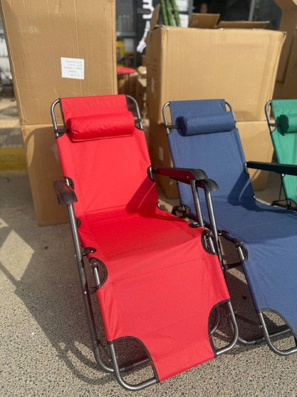 كرسي الاسترخاء للخرجات والنزهات Chaise longue inclinable et pliable