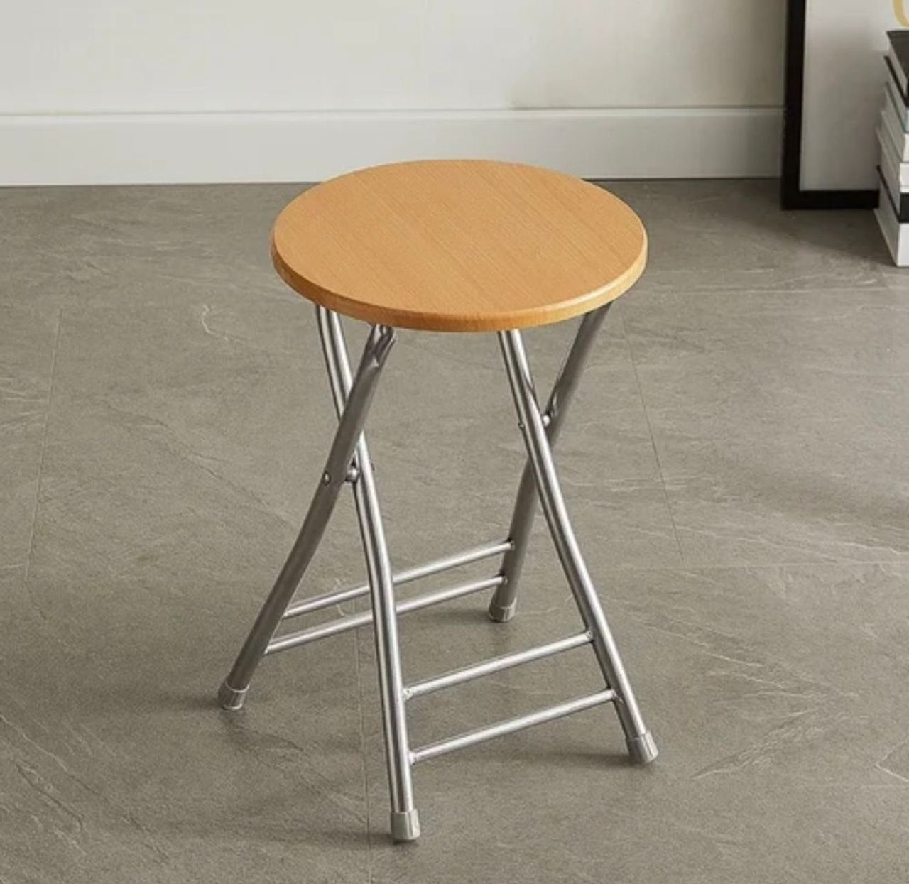 كرسي قابل للطي محمول بارتفاع 18 بوصة Chaise pliante portable de 45 cm de haut, tabouret de bar pliable robuste avec poignée
