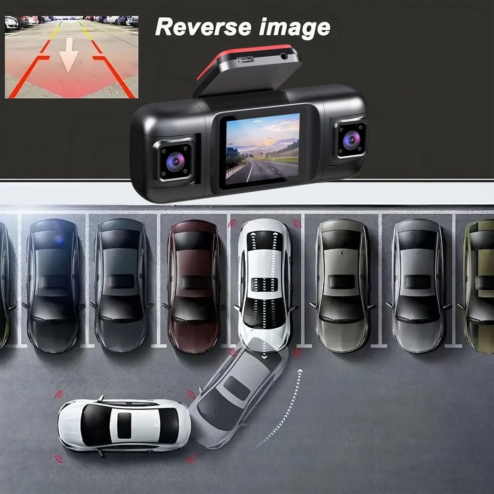 أربع كاميرات أمامية للسيارة، حماية بانورامية بزاوية 360 درجة 4 caméras de tableau de bord pour voiture, protection panoramique à 360 degrés