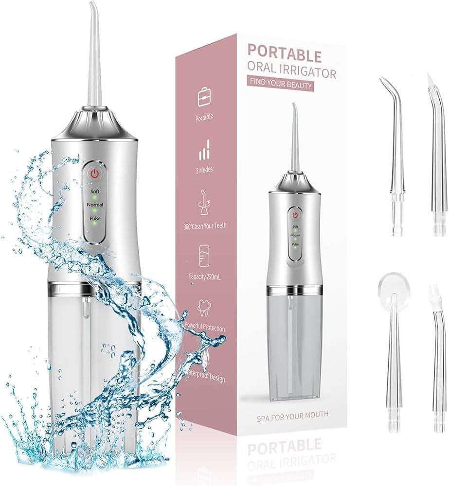 خيط تنظيف الأسنان الكهربائي اللاسلكي Hydropulseur dentaire sans fil