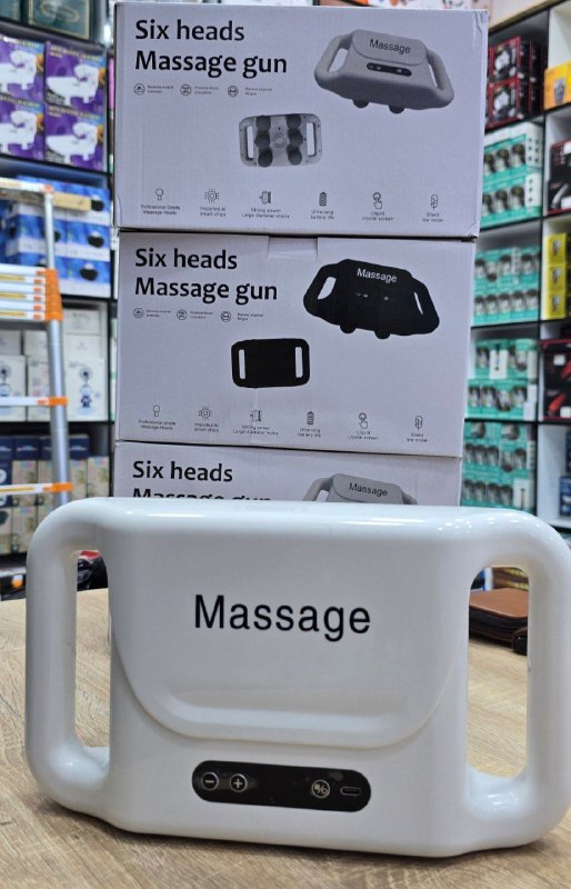 six heads massage gun  pistolet de massage à six têtes مسدس تدليك بستة رؤوس