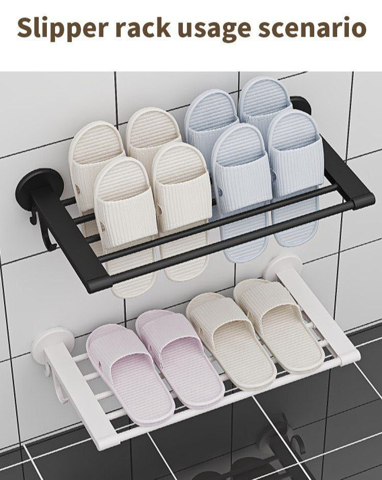 Porte-serviettes mural pliable sans perçage رف مناشف قابل للطي يُثبت على الحائط بدون حفر