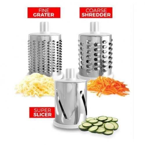 مبشرة 3 في 1، قطاعة خضار وفاكهة بشفرات من الفولاذ المقاوم للصدأ Râpe 3 en 1 Trancheuse de légumes et fruits avec lames en Inox