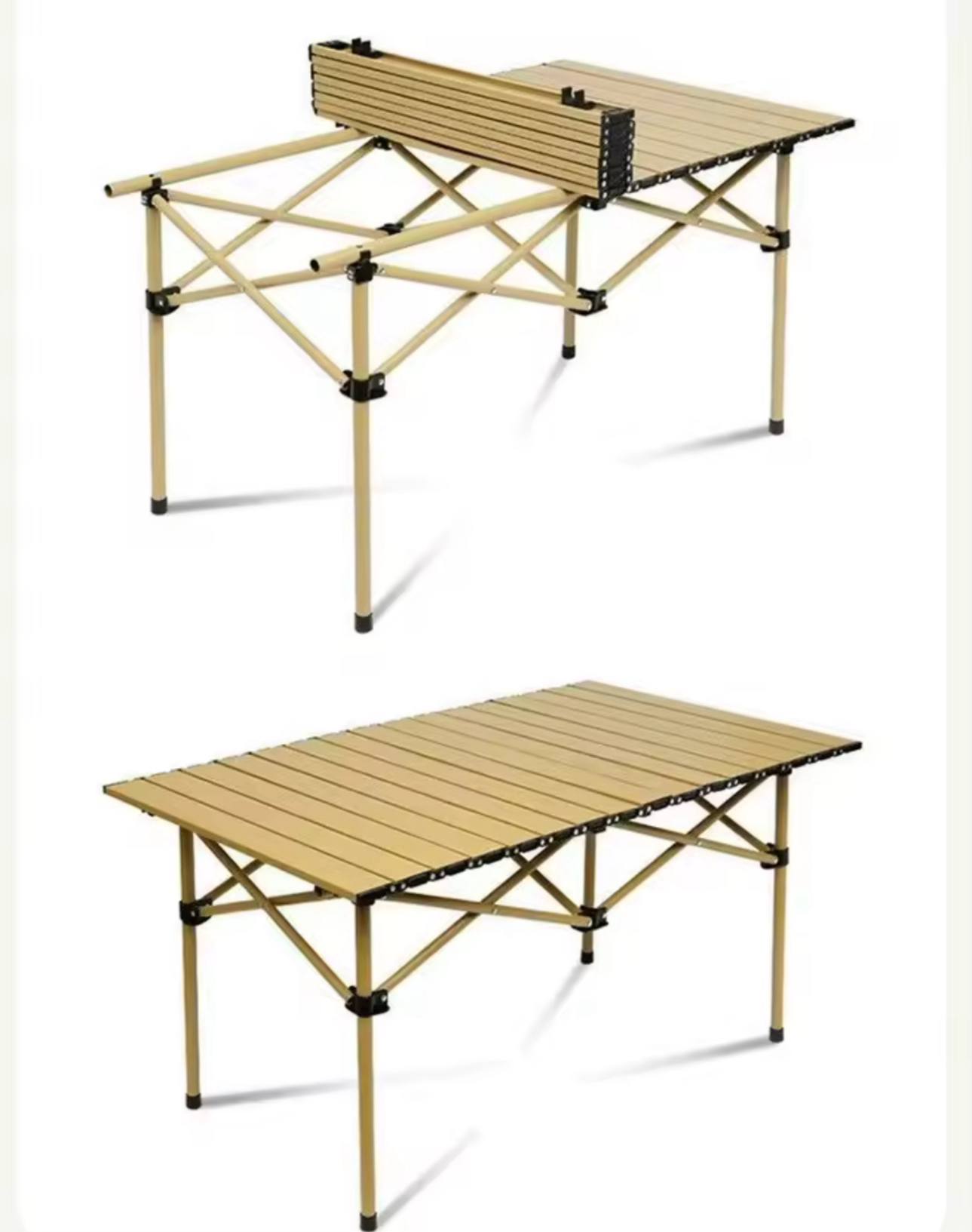 طاولة تخييم قابلة للطي تتسع لأربعة أشخاص، متعددة الاستخدامات للشاطئ والسفر  Table pliante de camping 4 personnes polyvalente la plage, les voyages