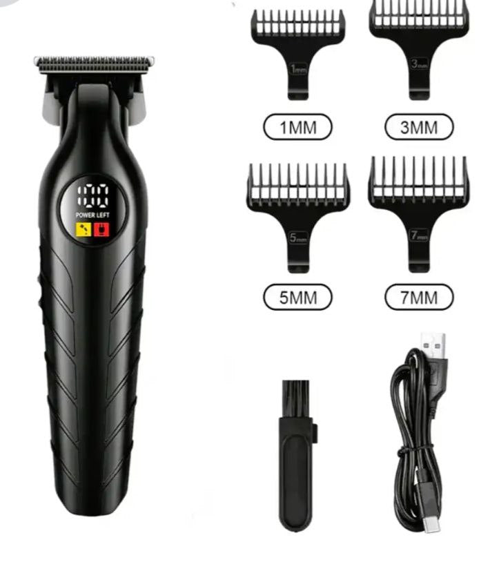 Tondeuse à cheveux  ماكينة حلاقة الشعر DL 1777 احترافية قابلة لإعادة الشحن معدنية شاشة LED