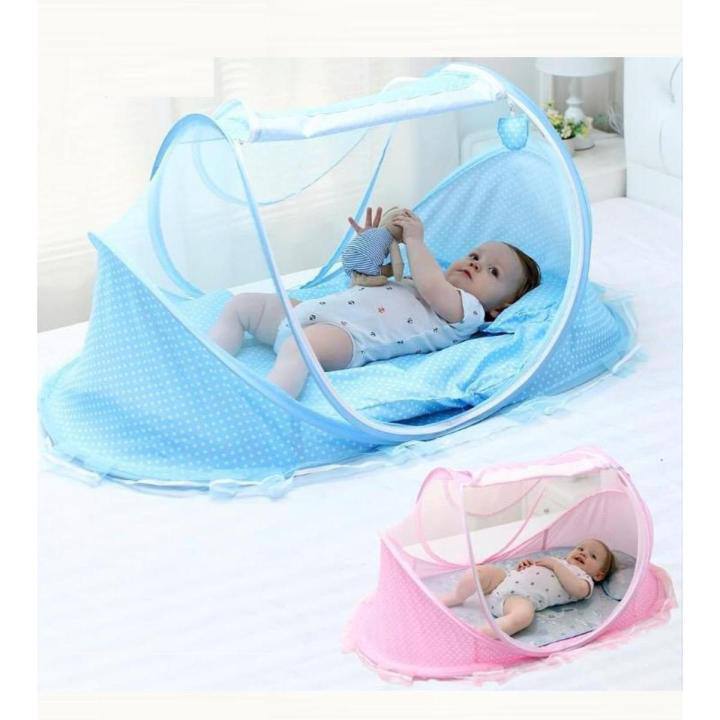 Lit Portable pliable pour bébé 4 pièces, moustiquaire سرير أطفال قابل للطي مكون من 4 قطع مع ناموسية