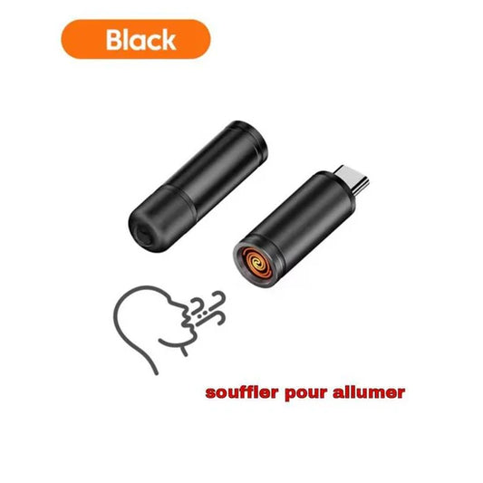 MINI BLOWING LIGHTER briquet de type C, coupe-vent, adaptateur allume-cigare ولاعة سجائر معدنية لاسلكية