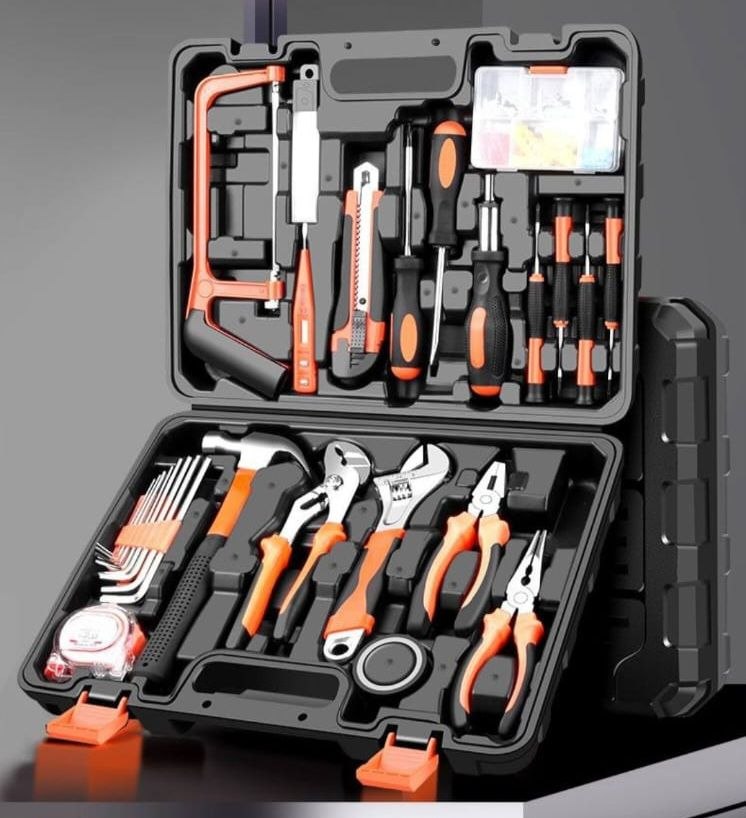 Coffret d'outils à main de 160 pièces pour la maison مجموعة أدوات يدوية منزلية مكونة من 160 قطعة