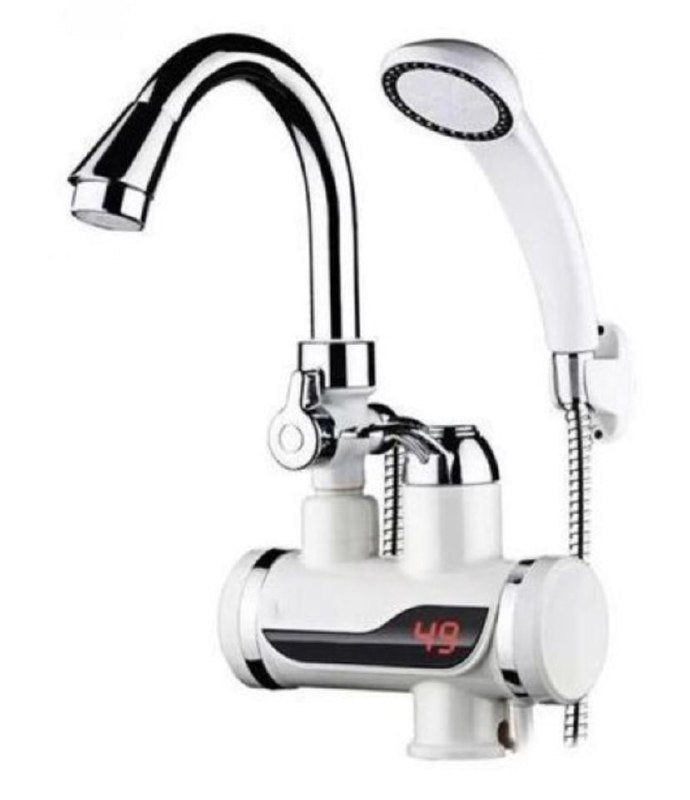 جهاز تسخين المياه مع حنفية ومرش الحمام للماء البارد والساخن