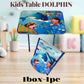 Bureau Enfant Pliant avec Chaise Thème Océan مكتب أطفال قابل للطي مع كرسي تصميم مستوحى من المحيط