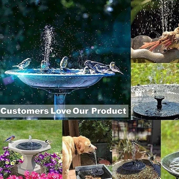 نافورة مياه شمسية صغيرة 13-16 سم، شلال لبركة السباحة Solar Fountain Mini fontaine d'eau solaire