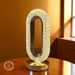 مصباح مكتبي كريستالي LED فاخر يعمل باللمس، لاسلكي،Creatice table lamp