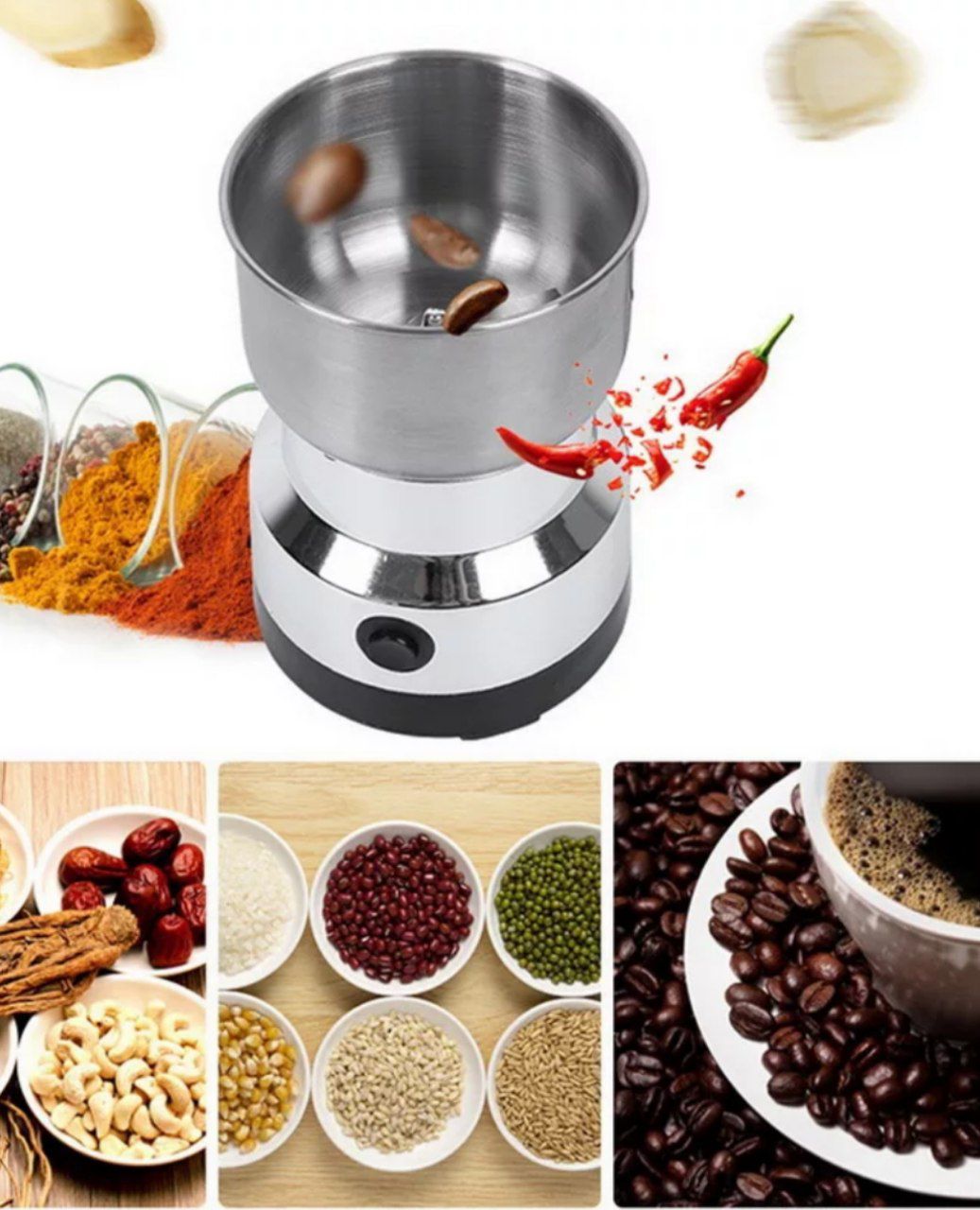 Moulin à café et mixeur électrique broyeur pour grains de café OC-701 مطحنة قهوة كهربائية ومطحنة خلاط لحبوب القهوة