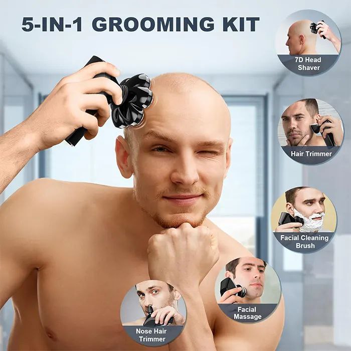 Super Head Shaver Electric Shaver MS-686 Grooming Kit