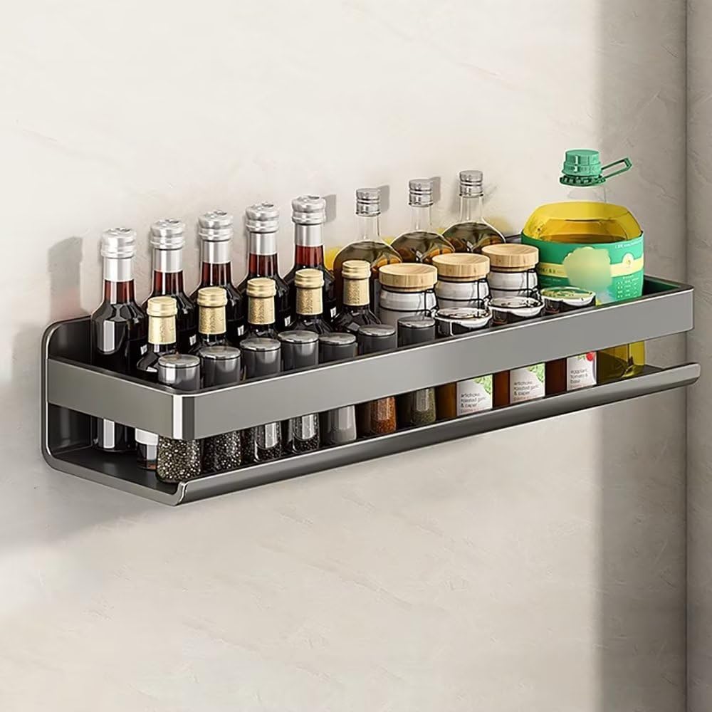 رف توابل جداري، رف توابل، بدون حفر، رف مطبخ جداري للتوابل Etagère murale de cuisine pour épices