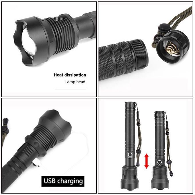 Lampe torche rechargeable ultra-légère P90 مصباح يدوي قابل لإعادة الشحن