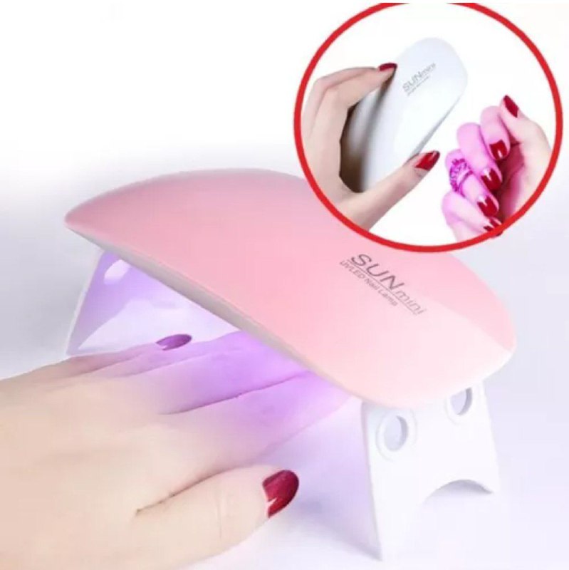 جهاز تنشيف صباغة الأظافر UV Dissolvant Mini Lampe UV pour Sécher les Ongles Sèche-vernis à Ongles à Lumière LED UV