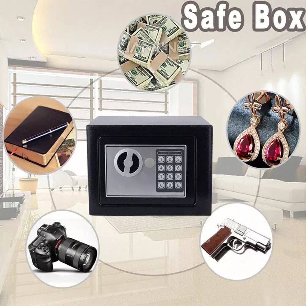 Coffre-fort numérique de sécurité électronique 17x17x25cm خزنة رقمية أمنية إلكترونية