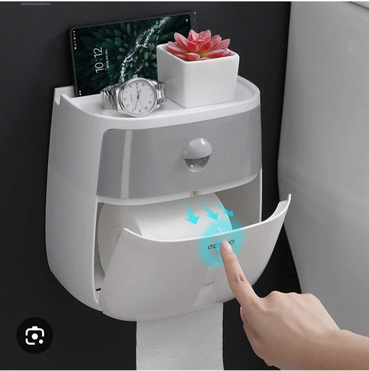 ecoco Porte-papier hygiénique Ecoco Double Couche F Tissu Imperméable B