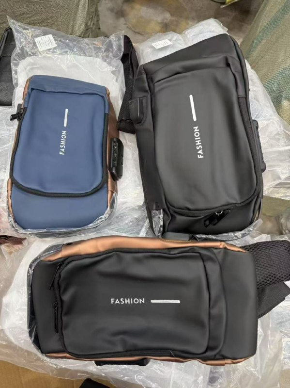 Sac a Dos Bandouliere Impermeable Sac Poitrine Antivol Sacoche avec USB